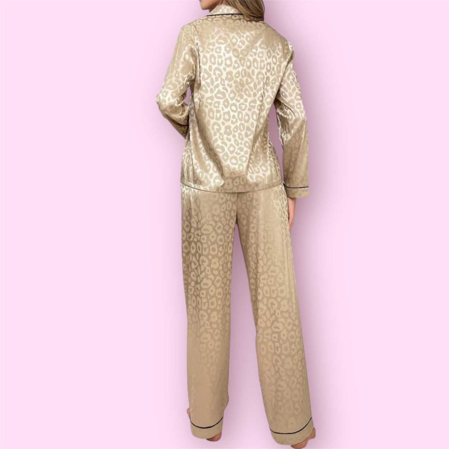 Set Pijama Satén 'Noche de Lujo' (Manga Larga y Pantalón) | Manuelita LO