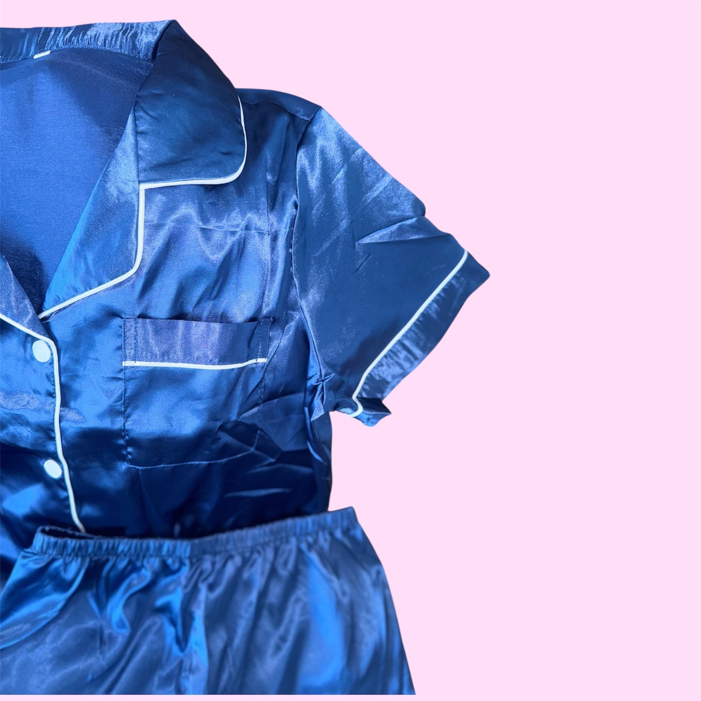 Set Pijama Satén 'Promesa de Noche' (Manga Corta y Short) | Manuelita LO