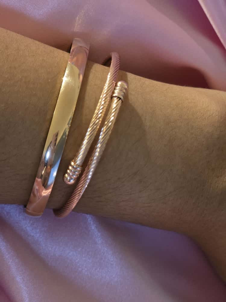 Set de Pulseras 'Atardecer' (Dúo Oro Rosa) | Manuelita LO