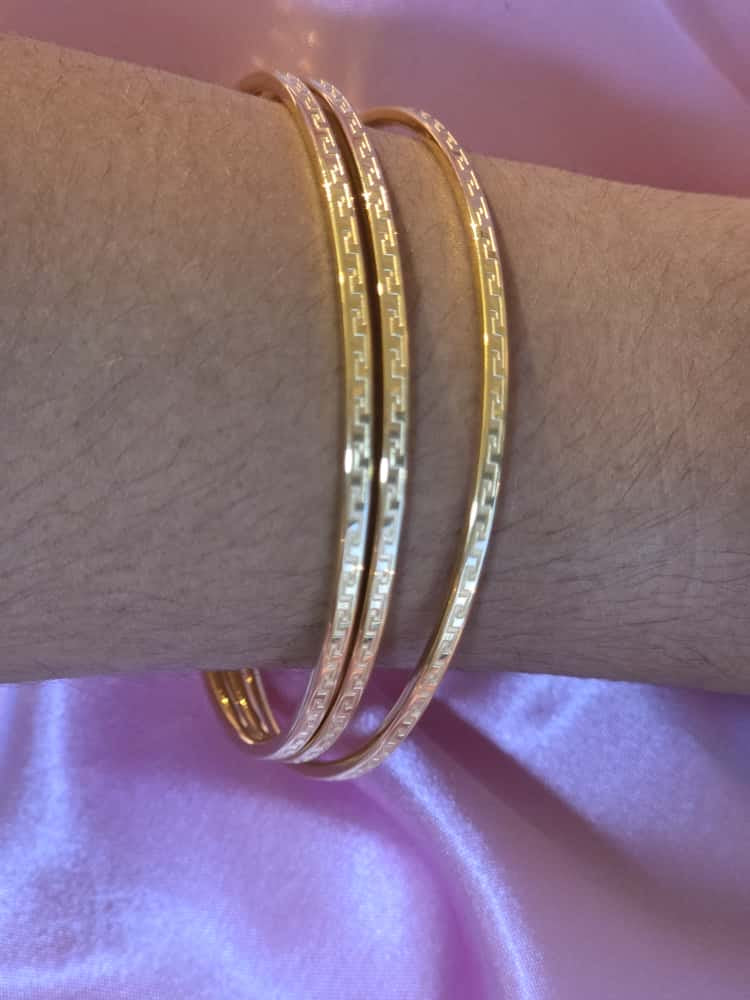 Set de Pulseras 'Greca de Oro' (Trío Clásico) | Manuelita LO