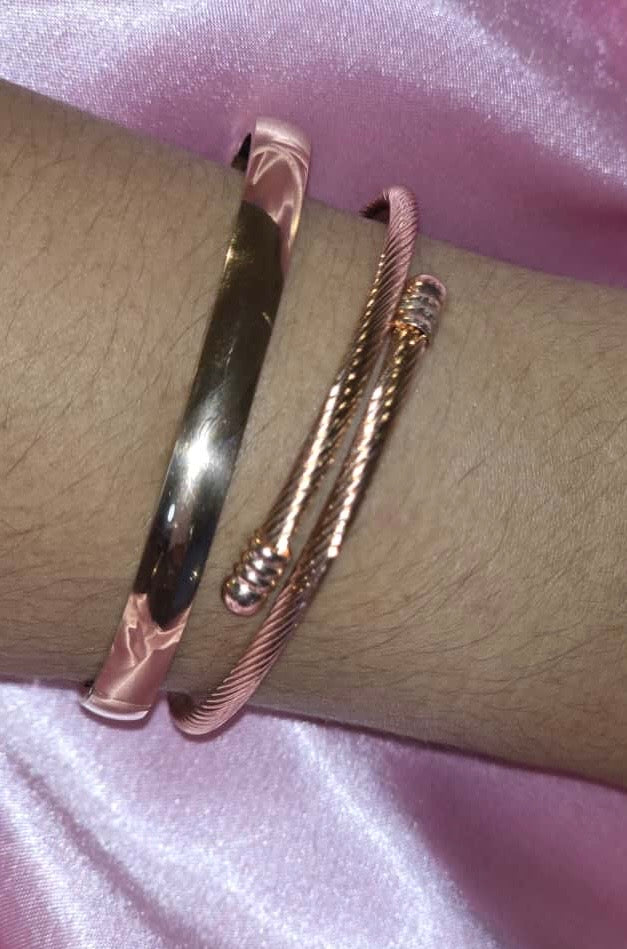 Set de Pulseras 'Atardecer' (Dúo Oro Rosa) | Manuelita LO