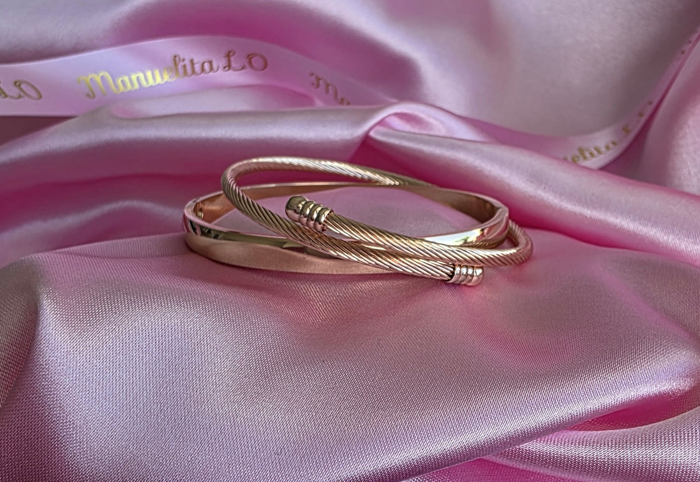 Set de Pulseras 'Atardecer' (Dúo Oro Rosa) | Manuelita LO