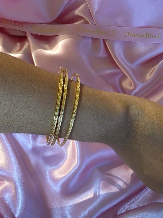 Set de Pulseras 'Greca de Oro' (Trío Clásico) | Manuelita LO