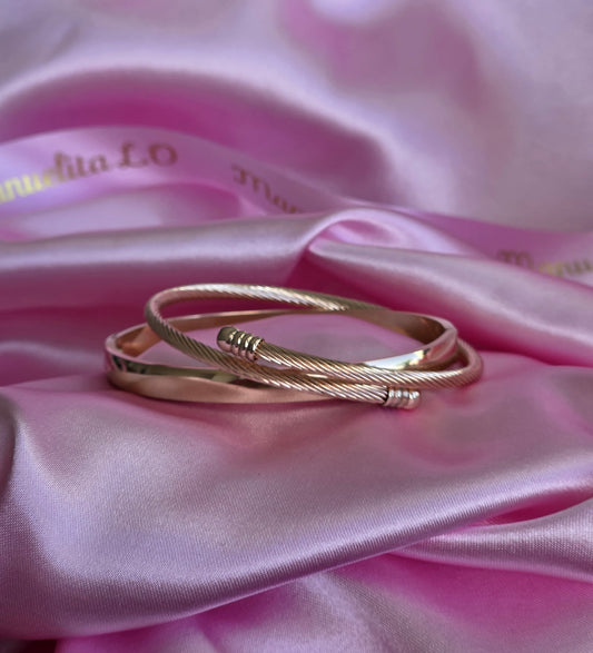 Set de Pulseras 'Atardecer' (Dúo Oro Rosa) | Manuelita LO