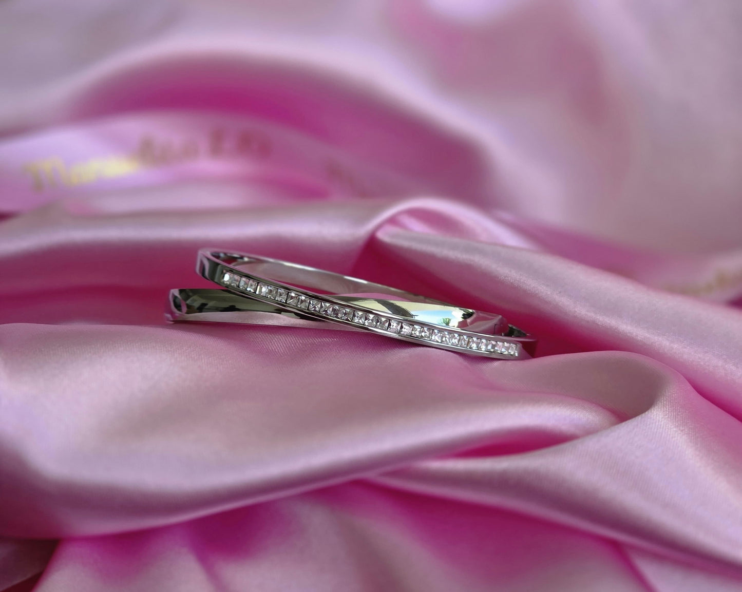 Set de Pulseras 'Luz de Luna' (Dúo Glamour Plateado) | Manuelita LO