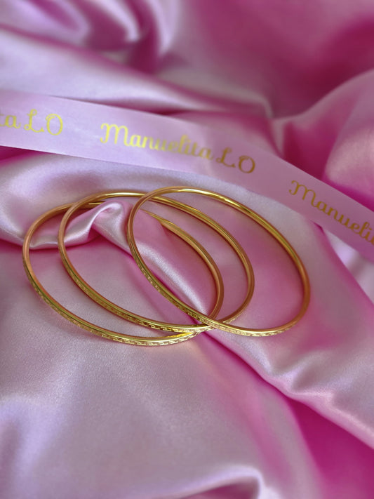 Set de Pulseras 'Greca de Oro' (Trío Clásico) | Manuelita LO