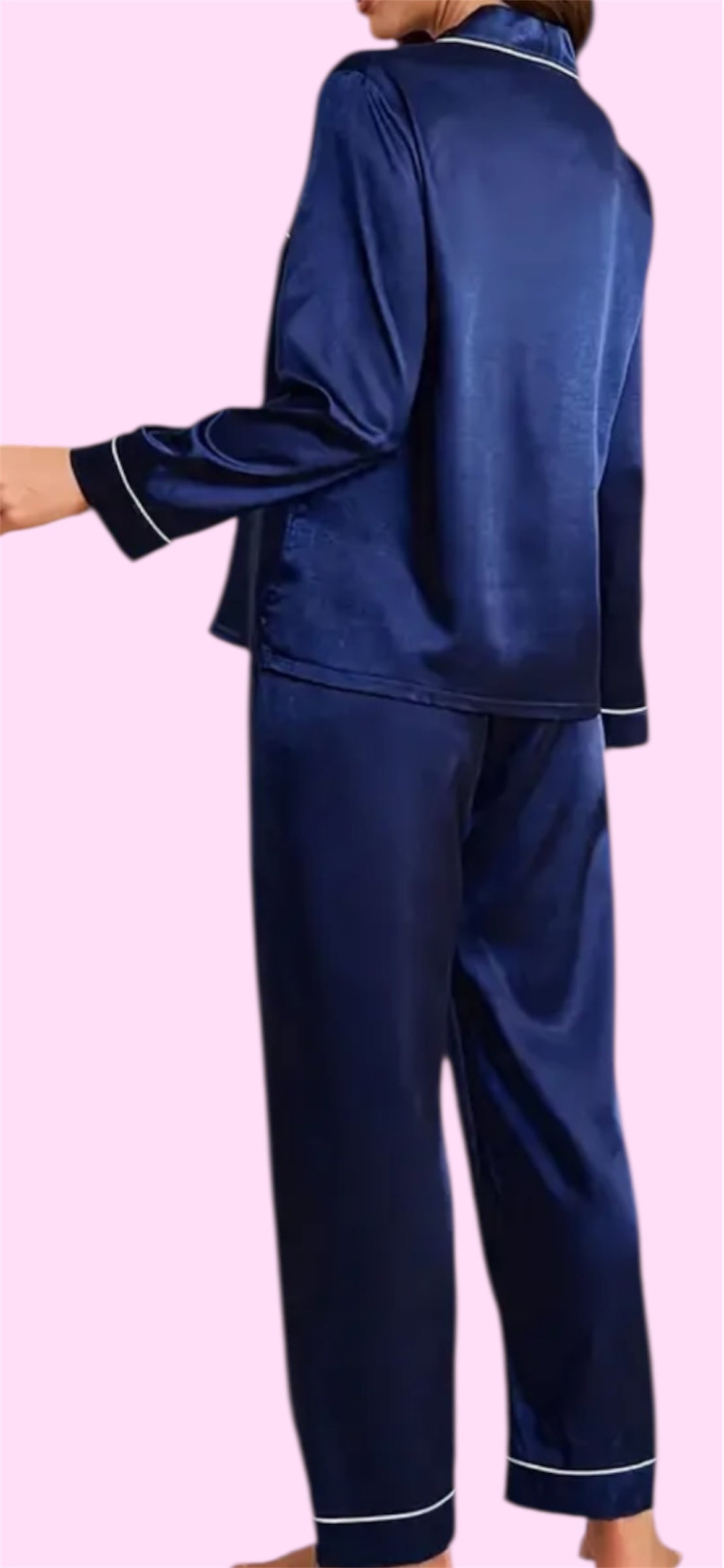 Set Pijama Satén 'Noche de Lujo' (Manga Larga y Pantalón) | Manuelita LO