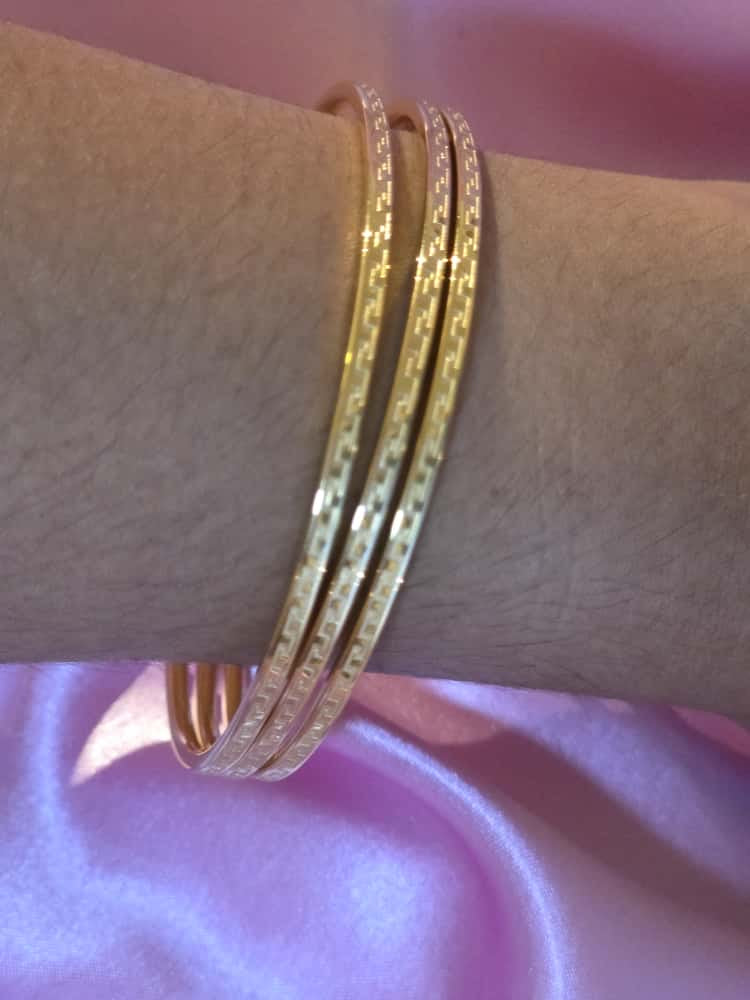 Set de Pulseras 'Greca de Oro' (Trío Clásico) | Manuelita LO