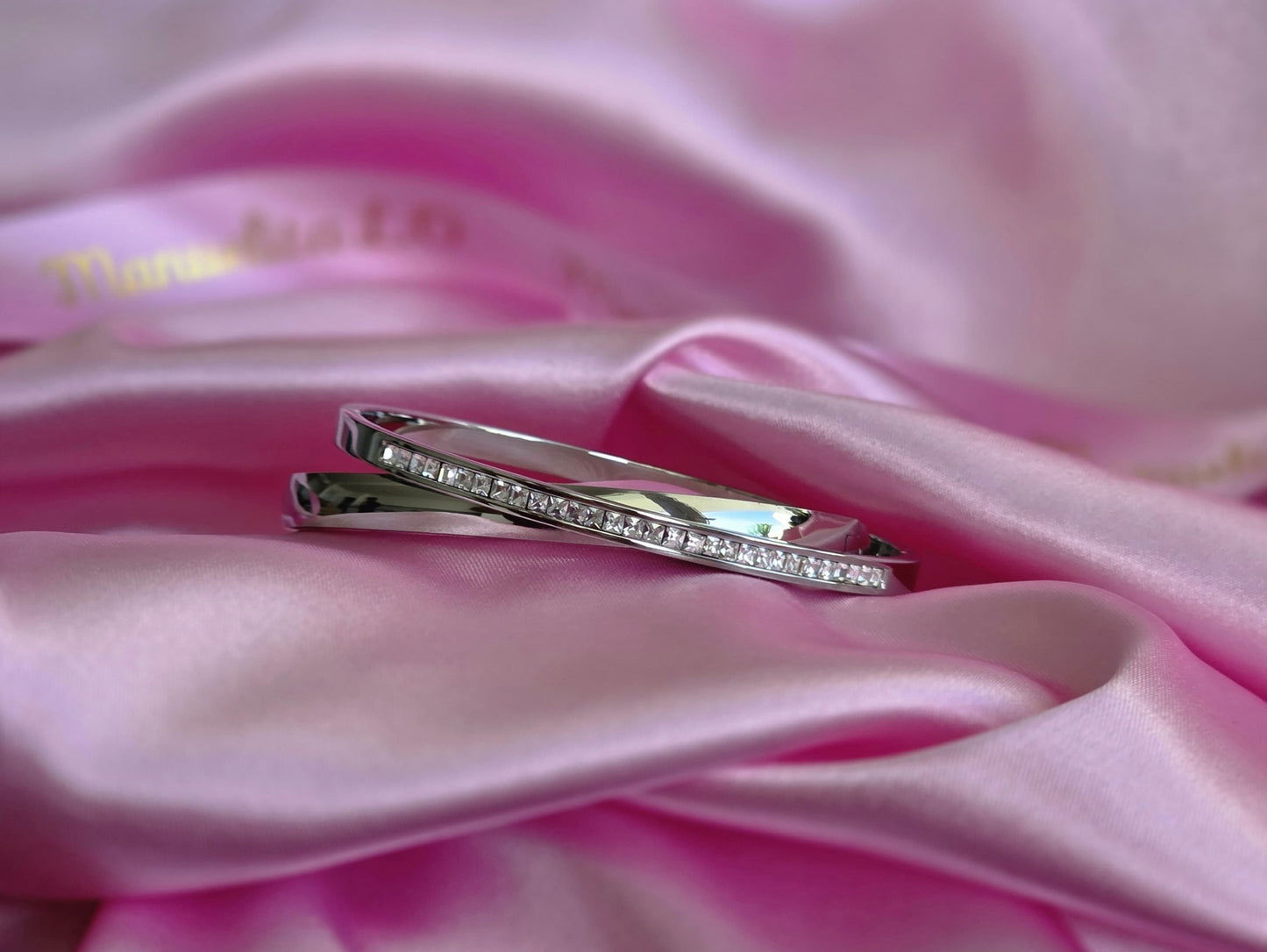 Set de Pulseras 'Luz de Luna' (Dúo Glamour Plateado) | Manuelita LO